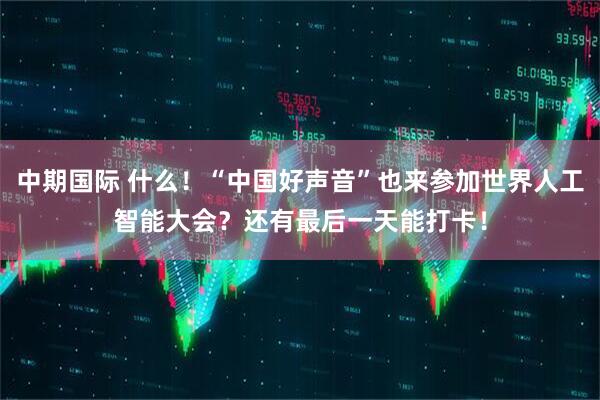 中期国际 什么！“中国好声音”也来参加世界人工智能大会？还有最后一天能打卡！